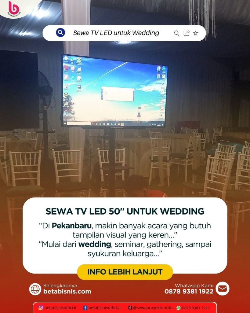 Sewa TV LED 50in untuk WEdding