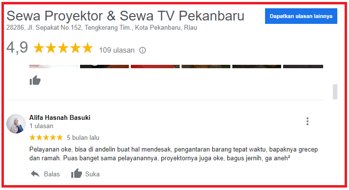 testimoni sewa proyektor
