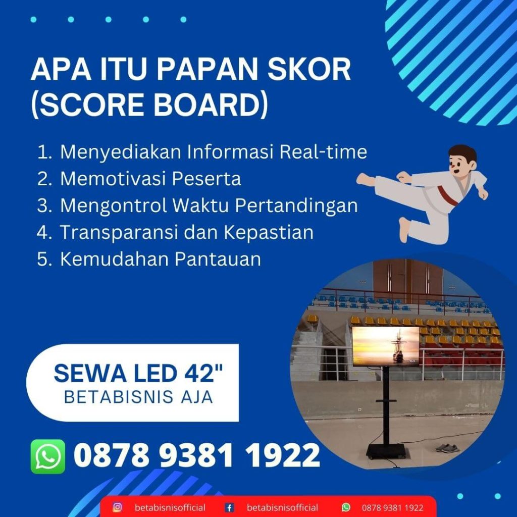 sewa tv led lengkap standing dan cable HDMI