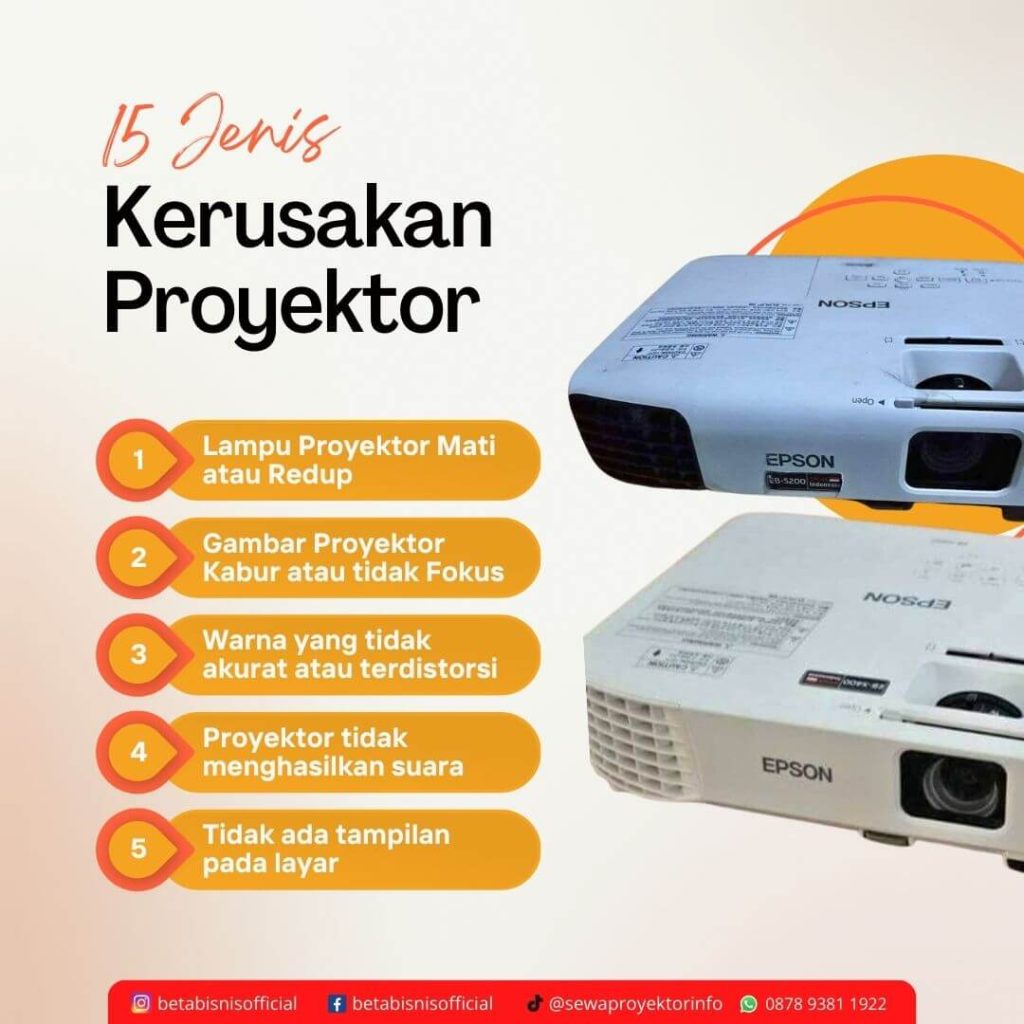 Lampu Proyektor Mati atau Redup
