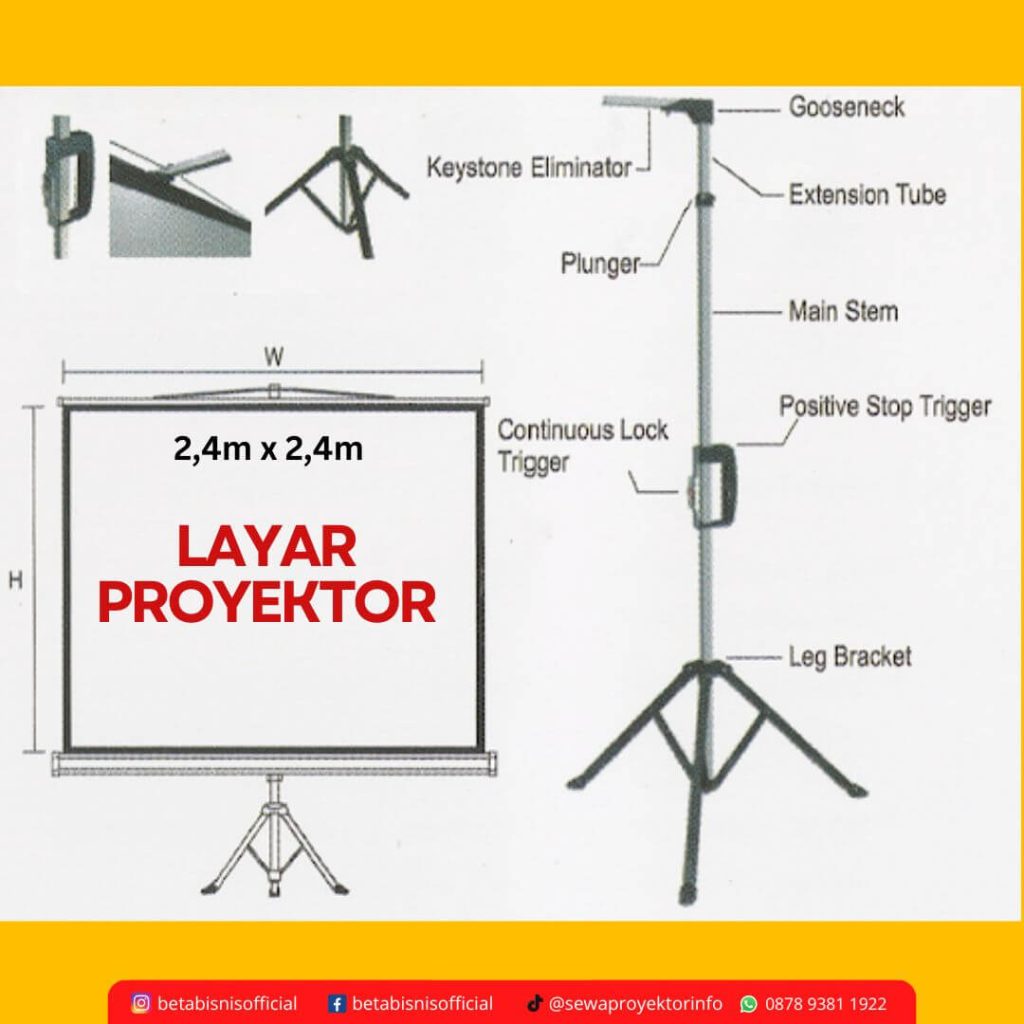 Langkah Menurunkan Layar Proyektor